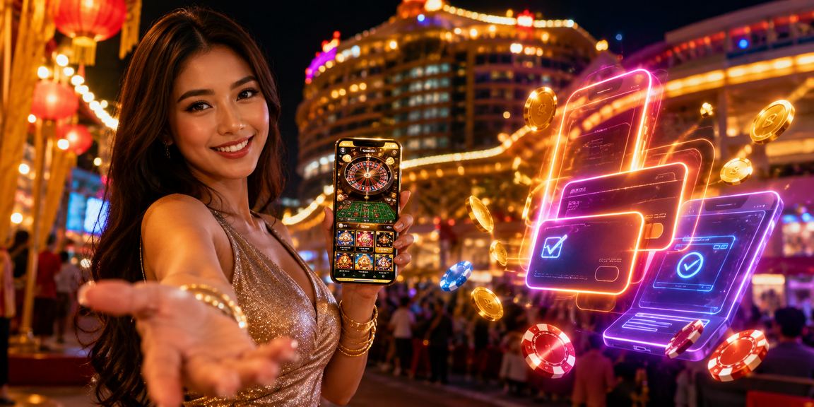Pengguna menggunakan kawalan had deposit aplikasi kasino di Genting Highlands Malaysia